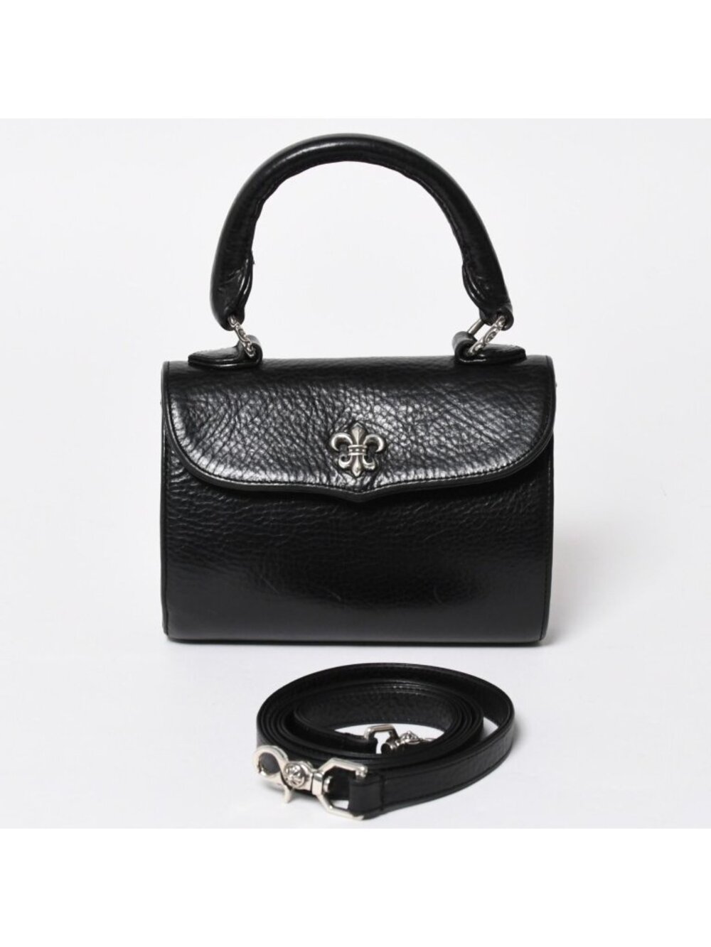 Chrome Hearts Doc Adams Way Bag BS Flare Decoration Dagger Leather Black 925
